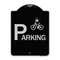 Signmission Parking With Cycle and Lock Symbol Heavy-Gauge Aluminum Architectural Sign, 24" x 18", BS-1824-24625 A-DES-BS-1824-24625 - alternate 1